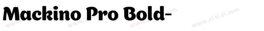 Mackino Pro Bold字体转换